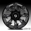 Gear Offroad 752BM Slayer Gloss Black Custom Wheels Rims 2