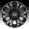 XD Series XD851 Monster 3 Machined Satin Black Gray Tint Custom Wheels Rims 3