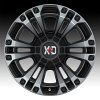 XD Series XD851 Monster 3 Machined Satin Black Gray Tint Custom Wheels Rims 4