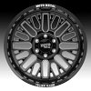 Moto Metal MO802 Warlock Gloss Black Milled Custom Wheels Rims 3