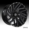 TIS Wheels 554BM Gloss Black Milled Custom Truck Wheels 8
