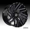 TIS Wheels 554BM Gloss Black Milled Custom Truck Wheels 7