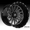 TIS Wheels 547BM Gloss Black Milled Custom Wheels Rims 9