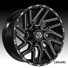 TIS Wheels 554BM Gloss Black Milled Custom Truck Wheels 9