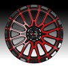 Worx Offroad 818MBR Machined Black Red Tint Custom Truck Wheels 6