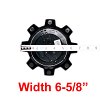 WRX-8808LB / Worx Alloy 8-Lug Gloss Black Bolt On Center Cap 6