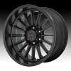 XD Series XD857 Whiplash Satin Black Custom Truck Wheels Rims 4