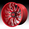 XD Series XD858 Tension Candy Red Milled Custom Truck Wheels Rims 4