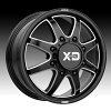 XD Series XD845 Pike Dually Gloss Black Milled Custom Wheels Rims 2