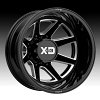 XD Series XD845 Pike Dually Gloss Black Milled Custom Wheels Rims 5