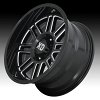 XD Series XD850 Cage Gloss Black Milled Custom Wheels Rims 3