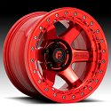 Fuel Block Beadlock D123 Candy Red Custom Truck Wheels Rims 4