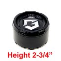 CAP-8LT-B21 / Gear Alloy Tall Gloss Black Snap In Center Cap 3