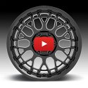 KMC Technic KM722 Satin Black Custom Wheels Rims 4
