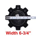 WRX-8808LSB / Worx Alloy 8-Lug Satin Black Bolt On Center Cap 5