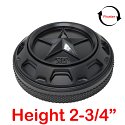 Height View of the XDCAP001MXBSTARSFT / XD Series Black Bolt-On Floating Center Cap Tall
