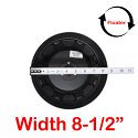 Width Measurement of the XDCAP001MXBSTARSFT / XD Series Black Bolt-On Floating Center Cap Tall