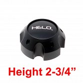 1079L145AHE1SB / Helo Satin Black 5-Lug Bolt-On Center Cap 2