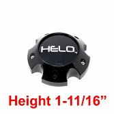 1079L145AHE1GB-H42 / Helo Gloss Black 5-Lug Bolt-On Center Cap 2