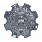 CAP-8L-C14-GC / Gear Alloy Chrome with Brushed Gear Logo and Gold Cogs Bolt-On C 3