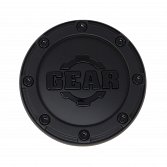 CAP-8LP-M15 / Gear Alloy Satin Black  with Gloss Black Logo Snap-In Center Cap 2