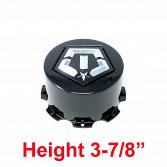 CAP-TDR2-B19 / TIS Gloss Black Bolt On Rear DRW Center Cap 3