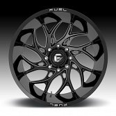 Fuel Runner D741 Gloss Black Milled Custom Wheels Rims 3
