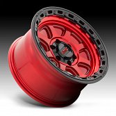 KMC Chase KM548 Candy Red Custom Wheels Rims 2