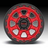 KMC Chase KM548 Candy Red Custom Wheels Rims 3