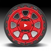 KMC Chase KM548 Candy Red Custom Wheels Rims 4