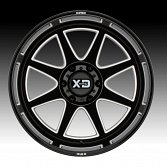 XD Series XD844 Gloss Black Milled Custom Wheels Rims 2