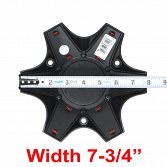 M-946SB / Moto Metal MO969 Black Bolt On Center Cap for 6-Lug Application 4
