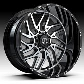 TIS Wheels 544MB Machined Gloss Black Custom Truck Wheels Rims 4