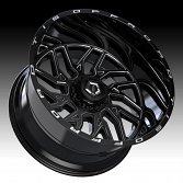 TIS Wheels 544BM Gloss Black Milled Custom Wheels Rims 3