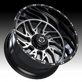 TIS Wheels 544MB Machined Gloss Black Custom Truck Wheels Rims 3
