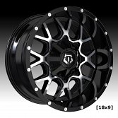TIS Wheels 549MB Machined Gloss Black Custom Truck Wheels 2