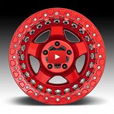 Fuel Warp Beadlock D117 Candy Red Custom Wheels Rims 4