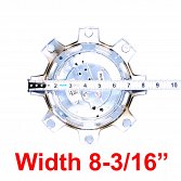 WRX-8899F / Worx Alloy 8-Lug Chrome Dually Front Bolt On Center Cap 4