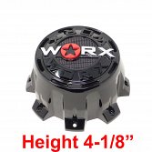 WRX-8899RB / Worx 8-Lug Gloss Black Dually Rear Center Cap 2
