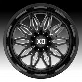 XD Series XD859 Gunner Gloss Black Milled Custom Truck Wheels Rims 3