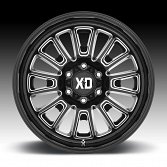 XD Series XD864 Rover Gloss Black Milled Custom Truck Wheels Rims 3