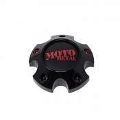 1079L121SGBMO1RC / Moto Metal Gloss Black 5x5 Bolt-On Center Cap