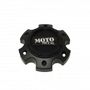 1079L145MO2SB / Moto Metal Satin Black 6-Lug Bolt-On Center Cap