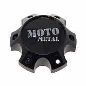 1079L145MO3GB-H42 / Moto Metal Gloss Black 5-Lug Bolt-On Center Cap