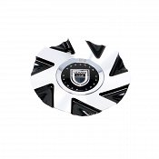 C-CSS71718MB / Lexani Gloss Black and Machined Bolt-On Center Cap