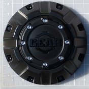 CAP-8C-M14 / Gear Alloy Satin Black with Chrome Rivets Bolt-On Center Cap