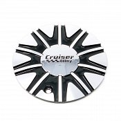 CAP-911MBR / Cruiser Alloy 911MB Slice Machined Black RWD Bolt On Center Cap