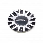 CAP-916MBF / Cruiser Alloy 916MB Shadow FWD Machined Black Bolt On Center Cap