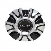 CAP-MC4-MB24 / Motiv Machined & Gloss Black Bolt On Center Cap
