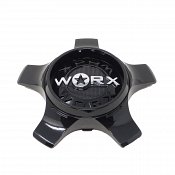 CAP-WX-5H-BC21 / Worx Alloy Gloss Black Snap On Center Cap